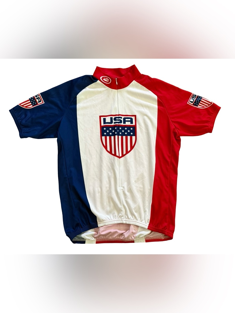 Vintage USA Cycling Team Jersey XL Red White Blue USA National Team Voler